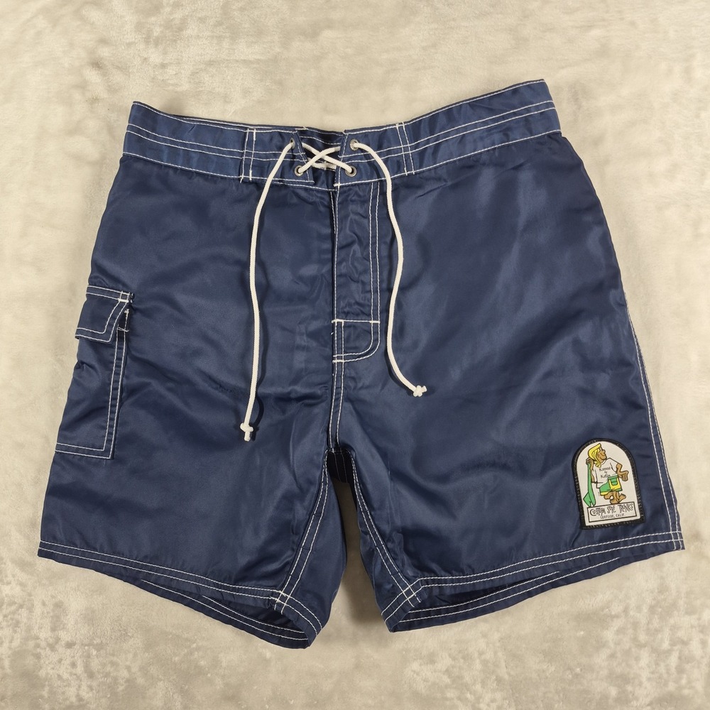Kanvas by Katin Board Shorts Men's 31 Blue 100% Nylon Swim Trunks Hybrid Beach